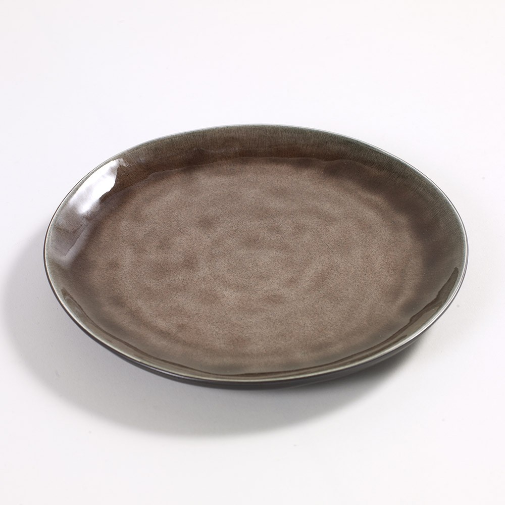Plate Pure round S brown Serax