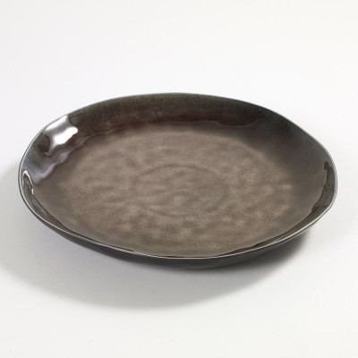 Zuiver rond bord M bruin Serax