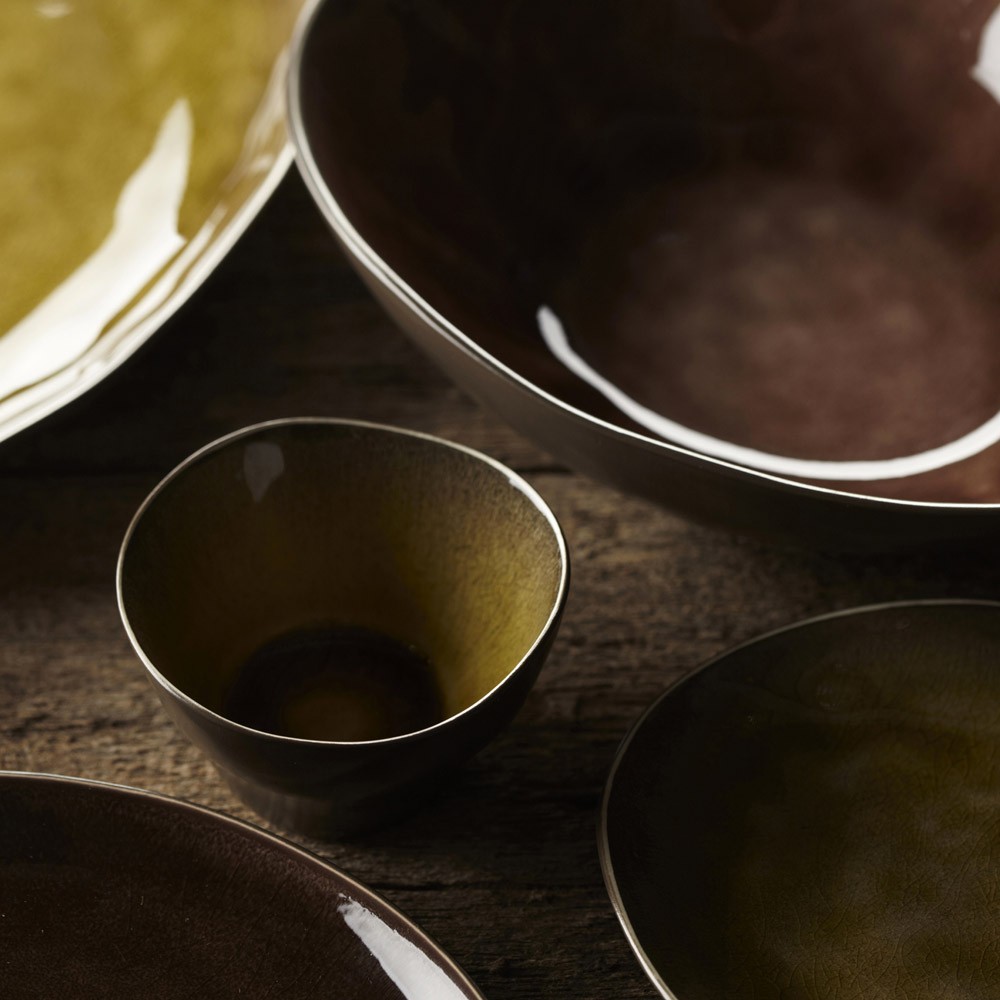 Pure rond bord L bruin Serax