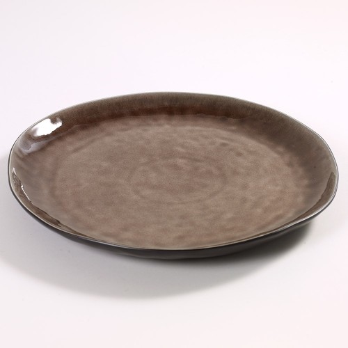 Piatto tondo Pure L marrone Serax