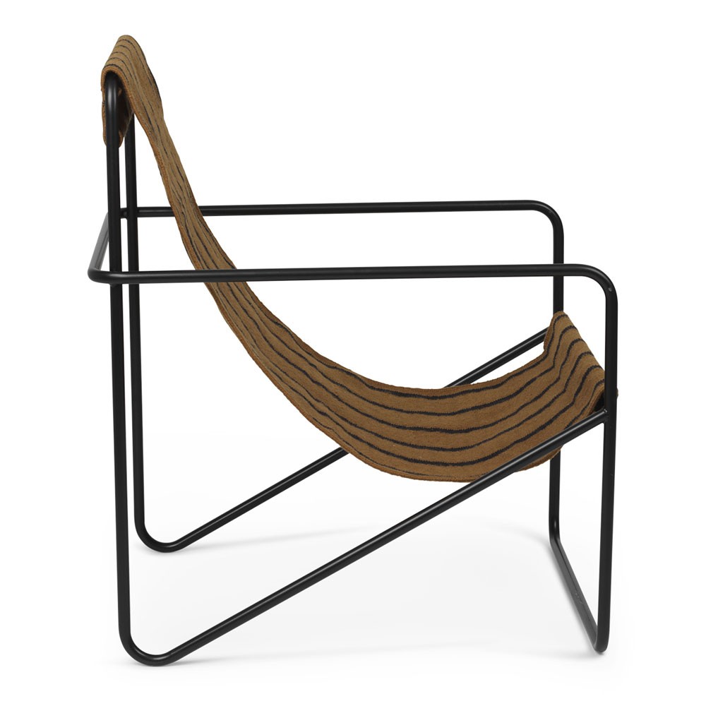 Desert Lounge Chair black stripe Ferm Living