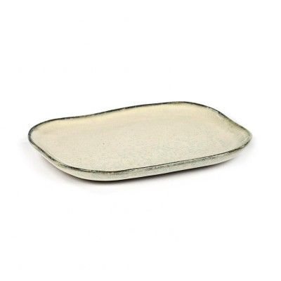 Plato Merci rectangular n ° 3 M blanquecino Serax