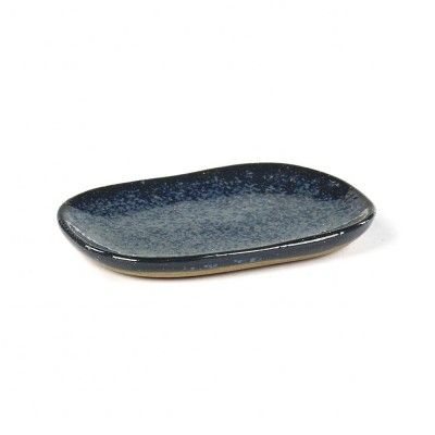 Plato Merci rectangular n ° 4 S azul gris Serax