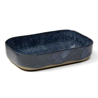 Piatto fondo Merci n ° 5 L blu grigio Serax