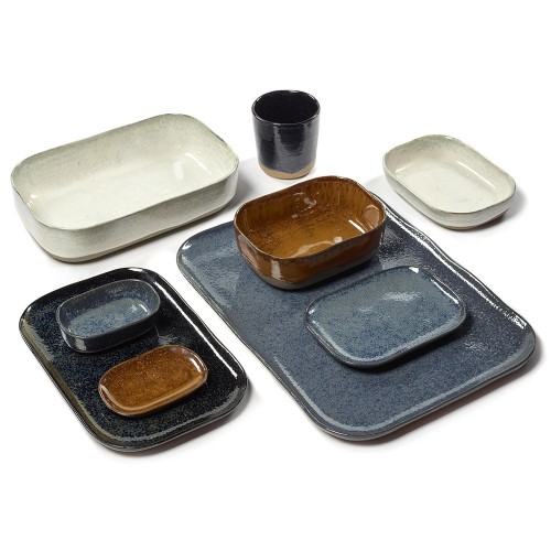 Deep plate Merci n°5 L ochre brown Serax