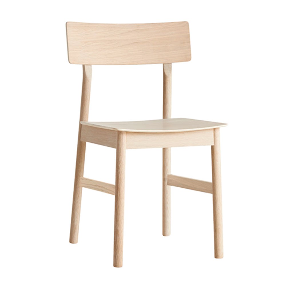 Pause Stuhl weiß pigmentierte lackierte Eiche 2.0 Woud