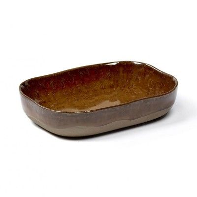 Piatto fondo Merci n ° 7 M marrone ocra Serax