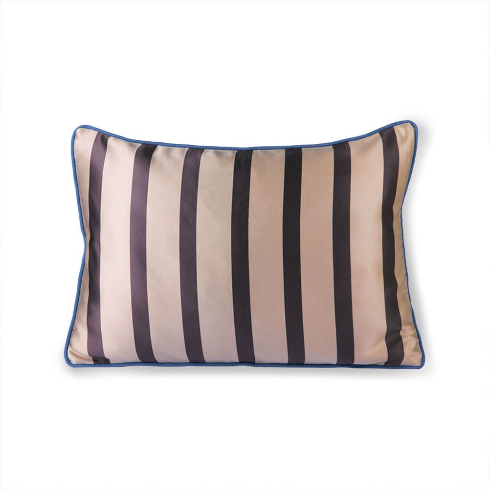 Satin & velvet cushion brown/taupe 35 x 50 cm HKliving