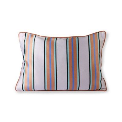 Satin & velvet cushion orange/blue 35 x 50 cm HKliving