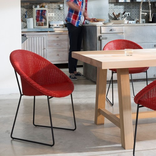 Joe dining chair black sled base Vincent Sheppard