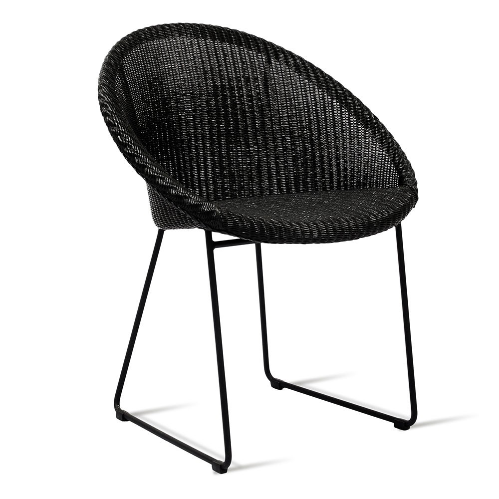 Joe dining chair black sled base Vincent Sheppard