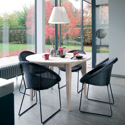 Joe dining chair black sled base Vincent Sheppard