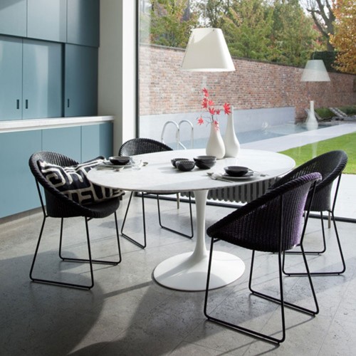 Joe dining chair black sled base Vincent Sheppard