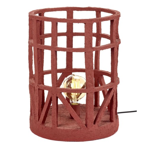 Standing lamp paper mache red L Serax