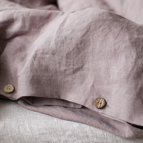 Ash Rose Leinen Bettbezug Linen Tales