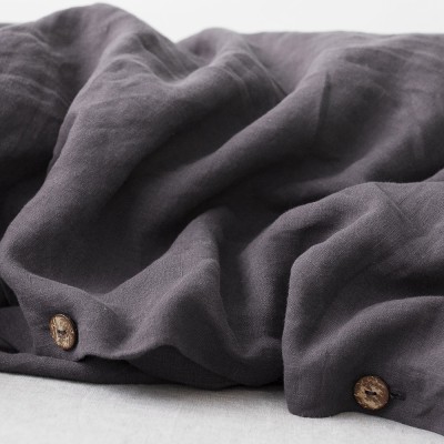 Housse de couette en lin Gris foncé Linen Tales 2