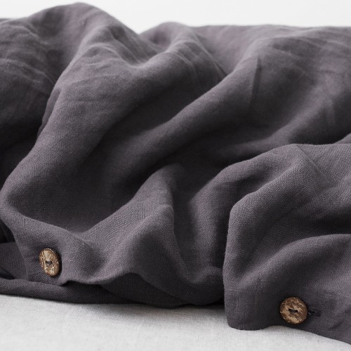 Funda nórdica de lino Gris oscuro Linen Tales