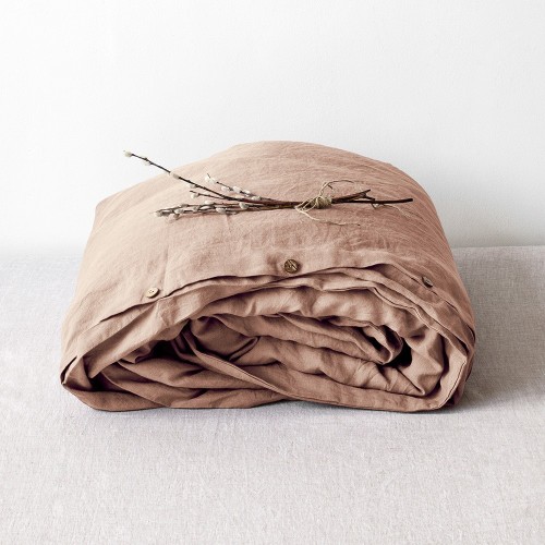 Housse de couette en lin Café crème Linen Tales