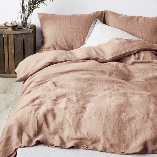 Creme Kaffee Leinen Bettbezug Linen Tales