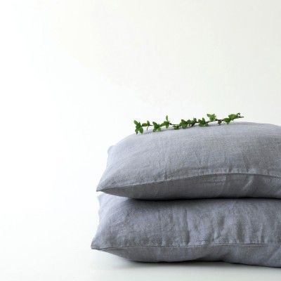 Ash linen pillow case