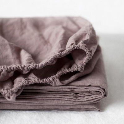 Ash Rose Leinen Spannbetttuch Linen Tales