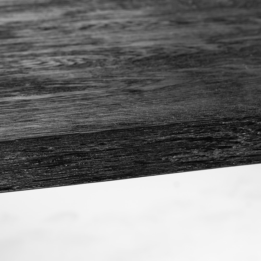 Table Achille base carrée chêne teinté noir Vincent Sheppard
