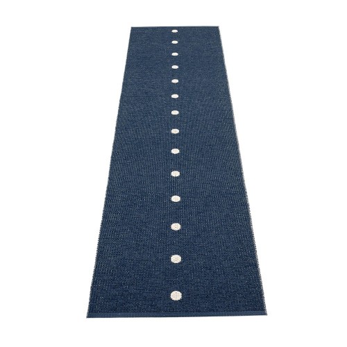 Peg rug dark blue Pappelina