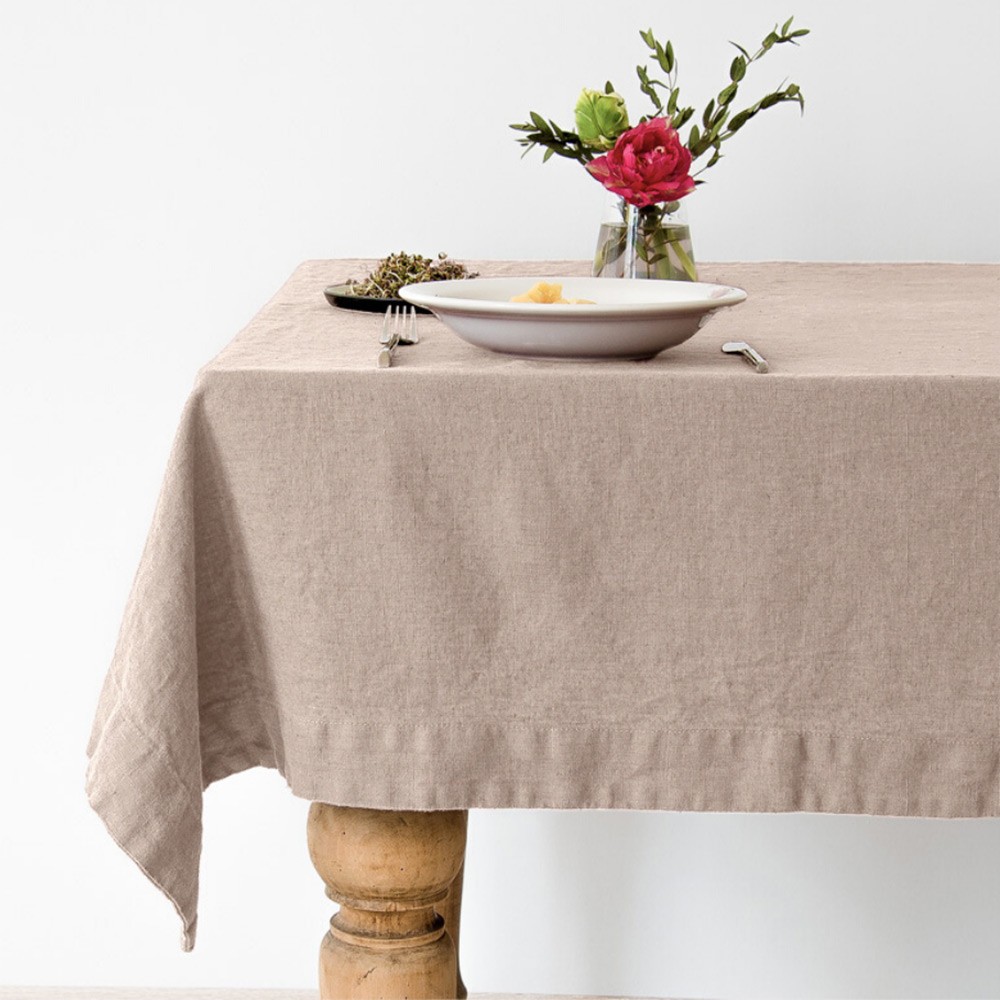 Portobello washed linen tablecloth Linen Tales