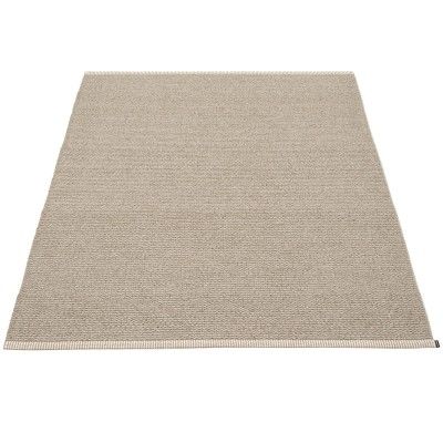 Mono rug dark linen
