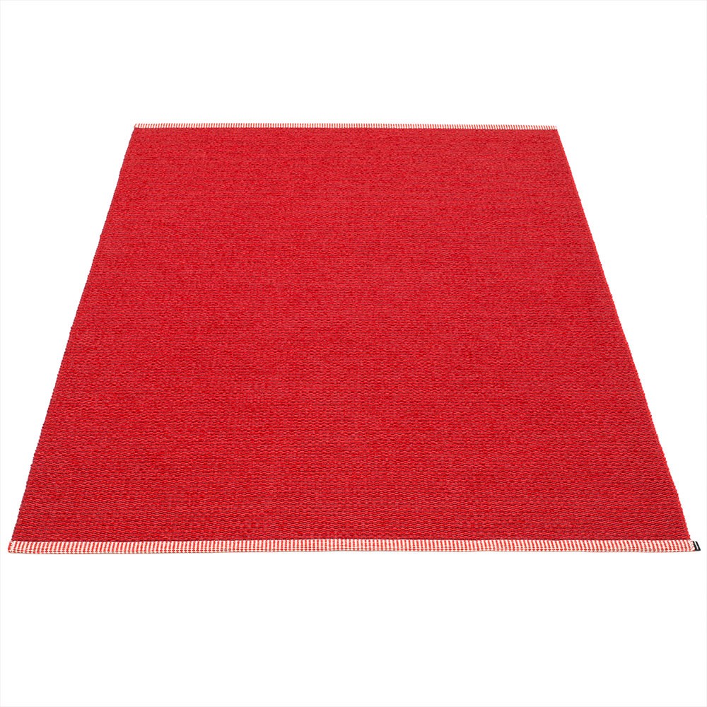 Mono rug dark red Pappelina