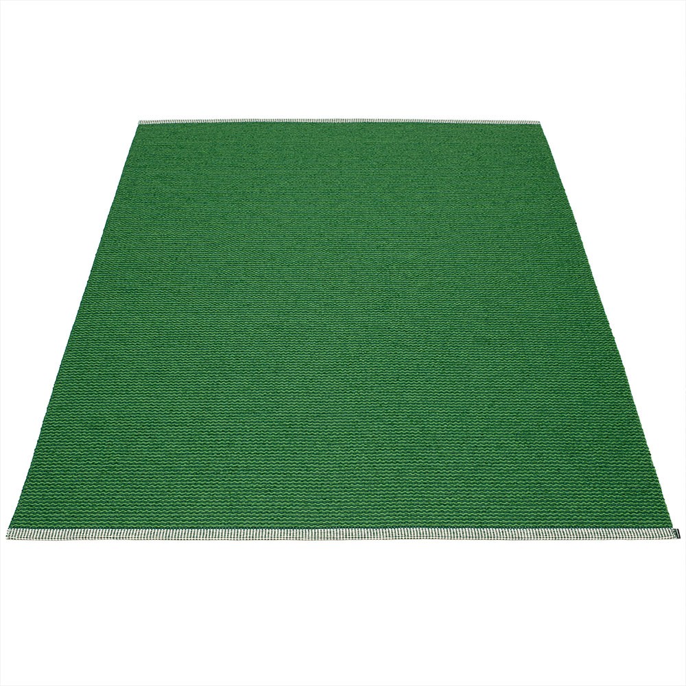 Mono grasgroen tapijt Pappelina