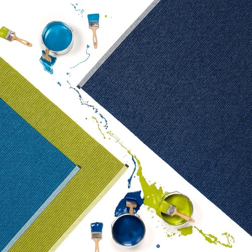 Mono rug dark blue Pappelina