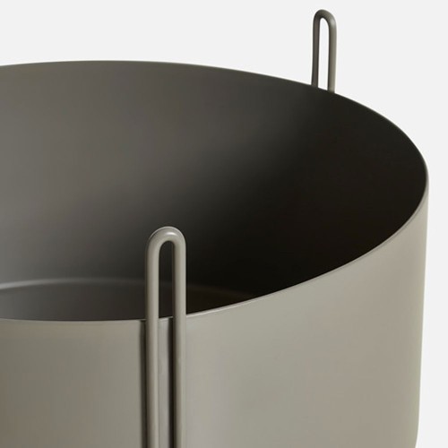 Pidestall bloempot taupe M Woud