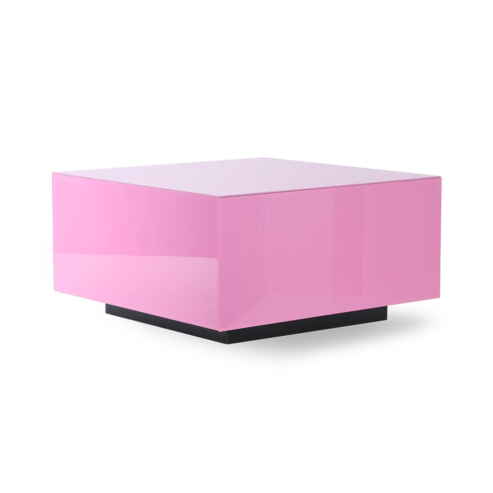 Table Block miroir rose L HKliving