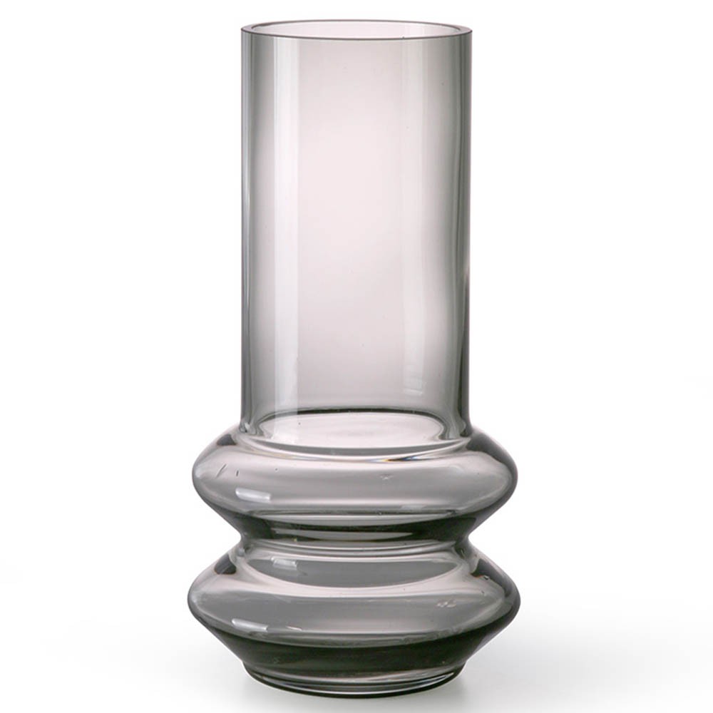 Smocked grey glass Vase M HKliving