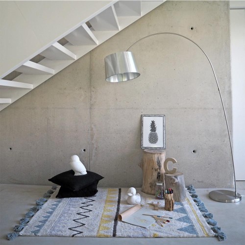 Washable rug Azteca Natural Vintage blue M Lorena Canals