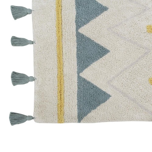 Tappeto lavabile Azteca Natural Vintage blu L Lorena Canals