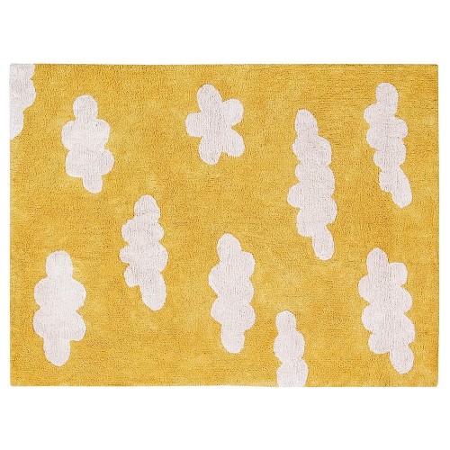 Alfombra lavable Clouds mostaza Lorena Canals