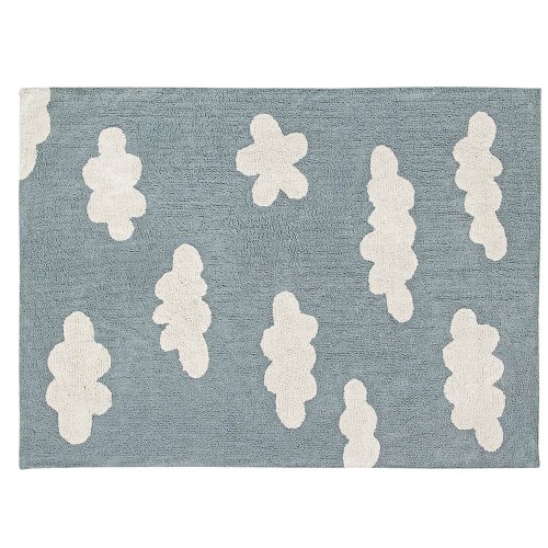 Tapis lavable Clouds bleu vintage Lorena Canals