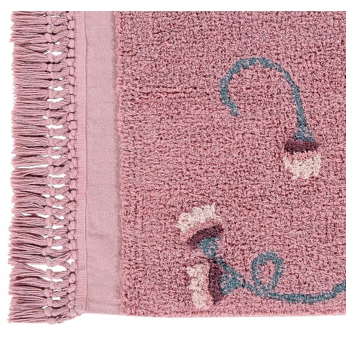 Washable rug English Garden ash pink Lorena Canals