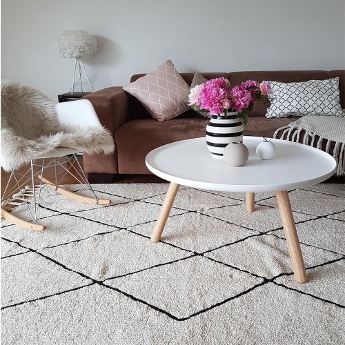 Waschbarer beige Berber Teppich Lorena Canals