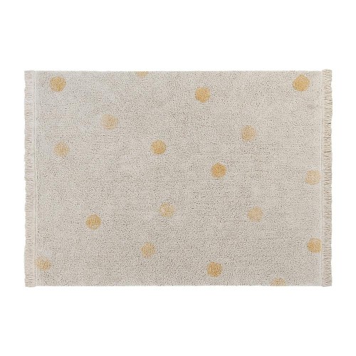Alfombra lavable Hippy Dots natural & honey Lorena Canals