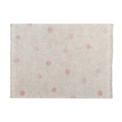 Tapis lavable Hippy Dots naturel & vintage nude Lorena Canals