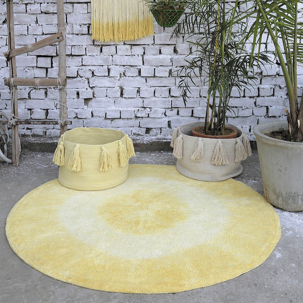 Washable rug Tie-Dye yellow Lorena Canals