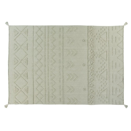 Tapis lavable Tribu olive L Lorena Canals