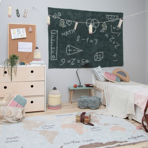 Tappeto vintage lavabile con mappa Lorena Canals