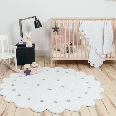 Washable rug Little biscuit white Lorena Canals