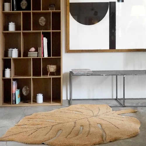 Washable rug Monstera honey Lorena Canals