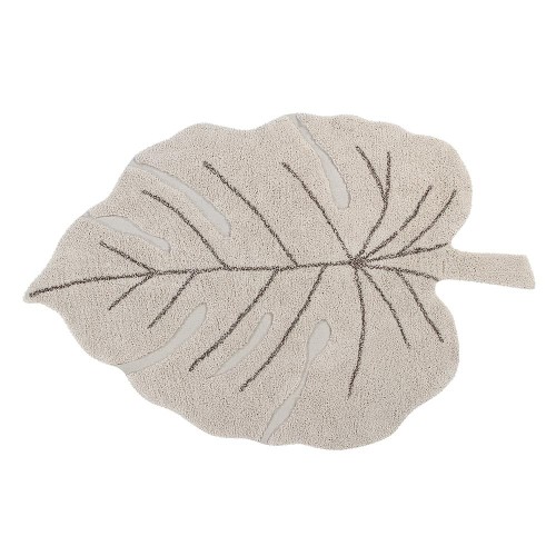 Wasbaar vloerkleed Monstera naturel Lorena Canals