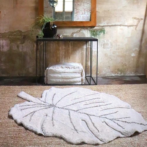 Waschbarer Teppich Monstera natürlich Lorena Canals